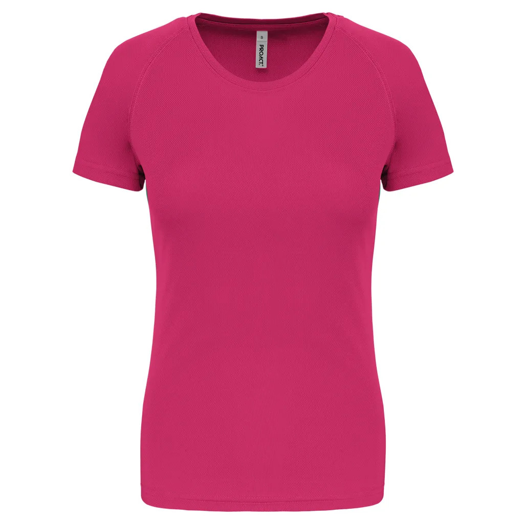 T-shirt de sport femme personnalisé, coupe ajustée (PA439), Fuchsia, photo 22