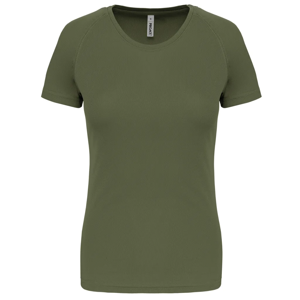 T-shirt de sport femme personnalisé, coupe ajustée (PA439), Olive, photo 32