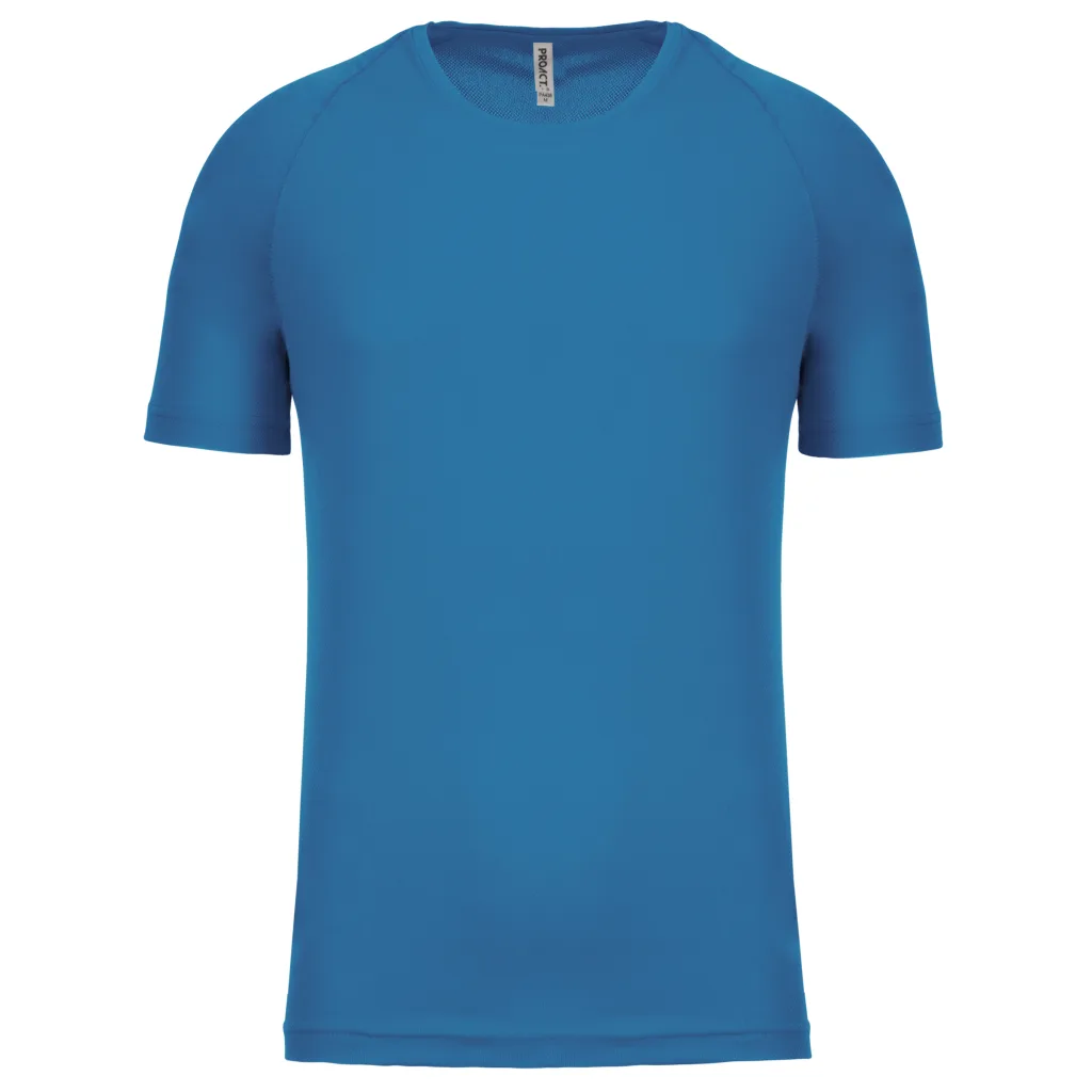 T-shirt de sport homme personnalisé, coupe raglan (PA438), Aqua Blue, photo 4