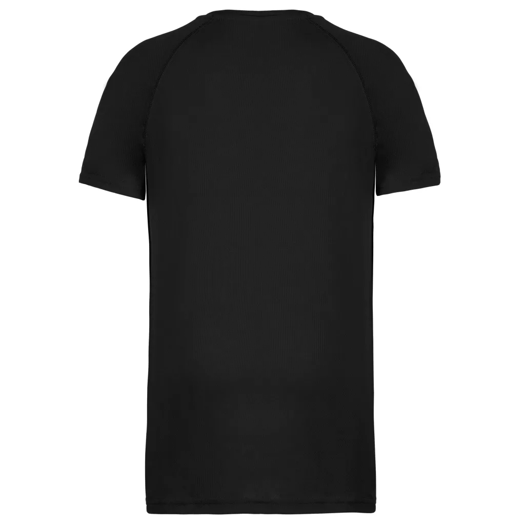 T-shirt de sport homme personnalisé, coupe raglan (PA438), Black, photo 8