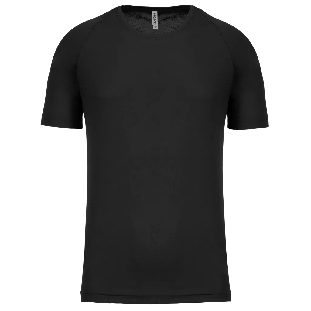 T-shirt de sport homme personnalisé, coupe raglan (PA438), Black, photo 7