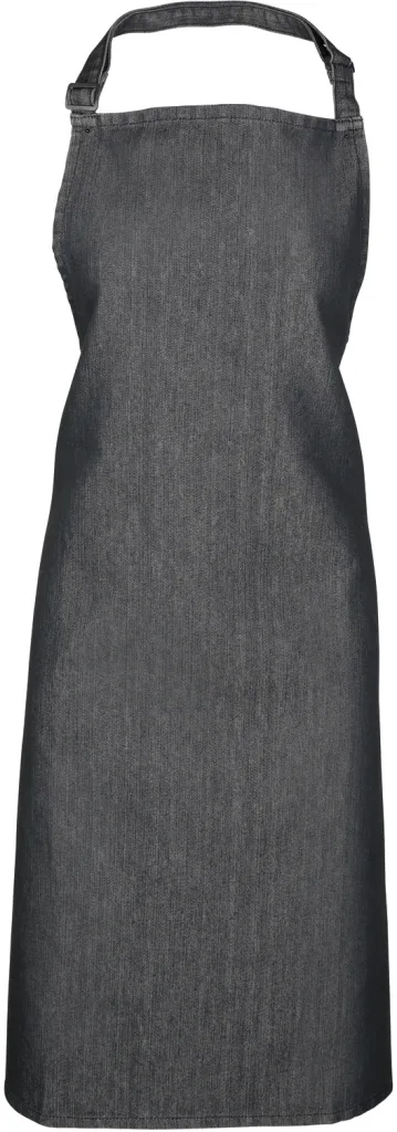 Tablier à bavette personnalisé, grand format service (PR150), Black Denim, photo 5