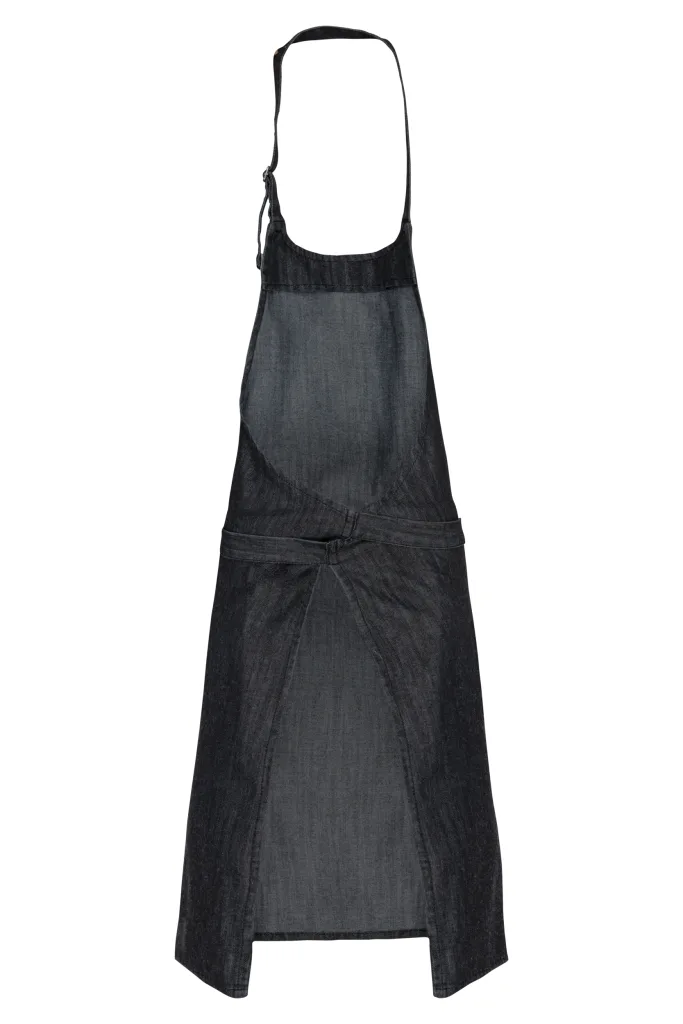 Tablier de service personnalisé, lavable à chaud (K8000), Black Denim, photo 13