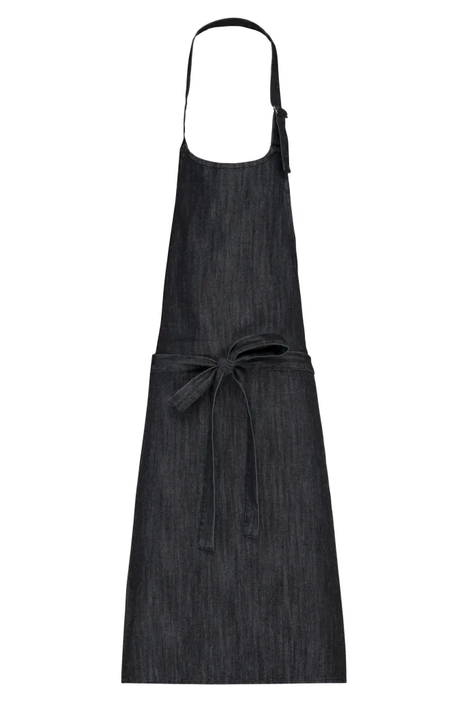 Tablier de service personnalisé, lavable à chaud (K8000), Black Denim, photo 12
