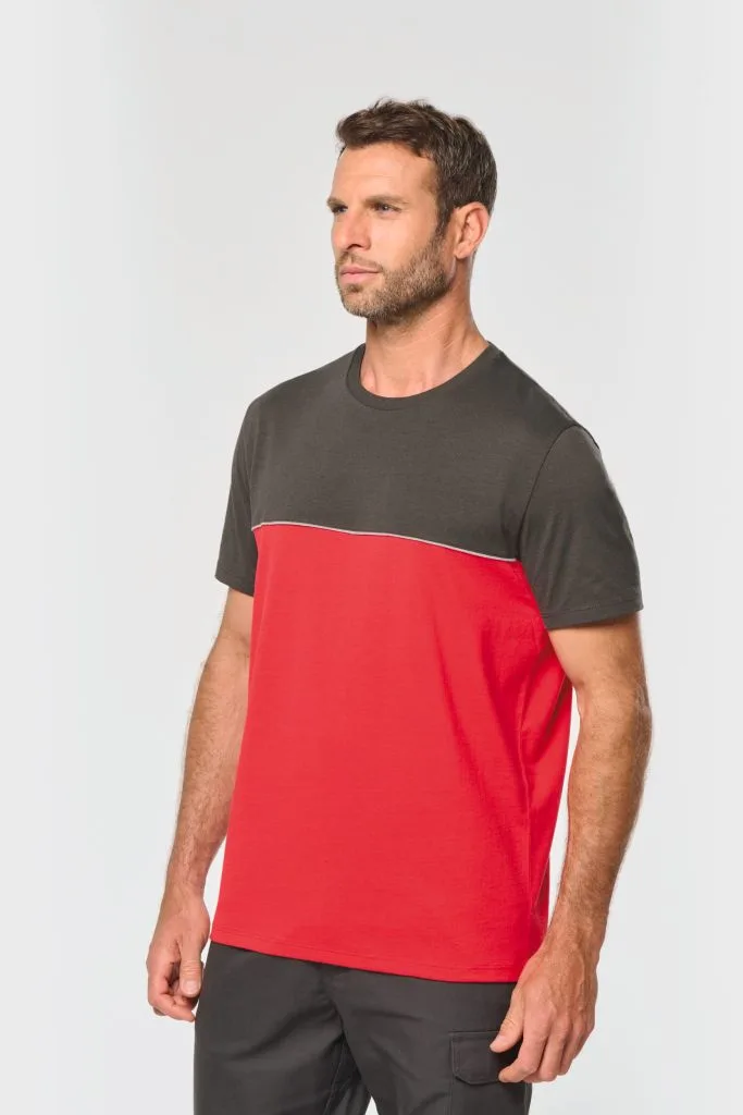 T-shirt bicolore recyclé personnalisé, écoresponsable (WK304)