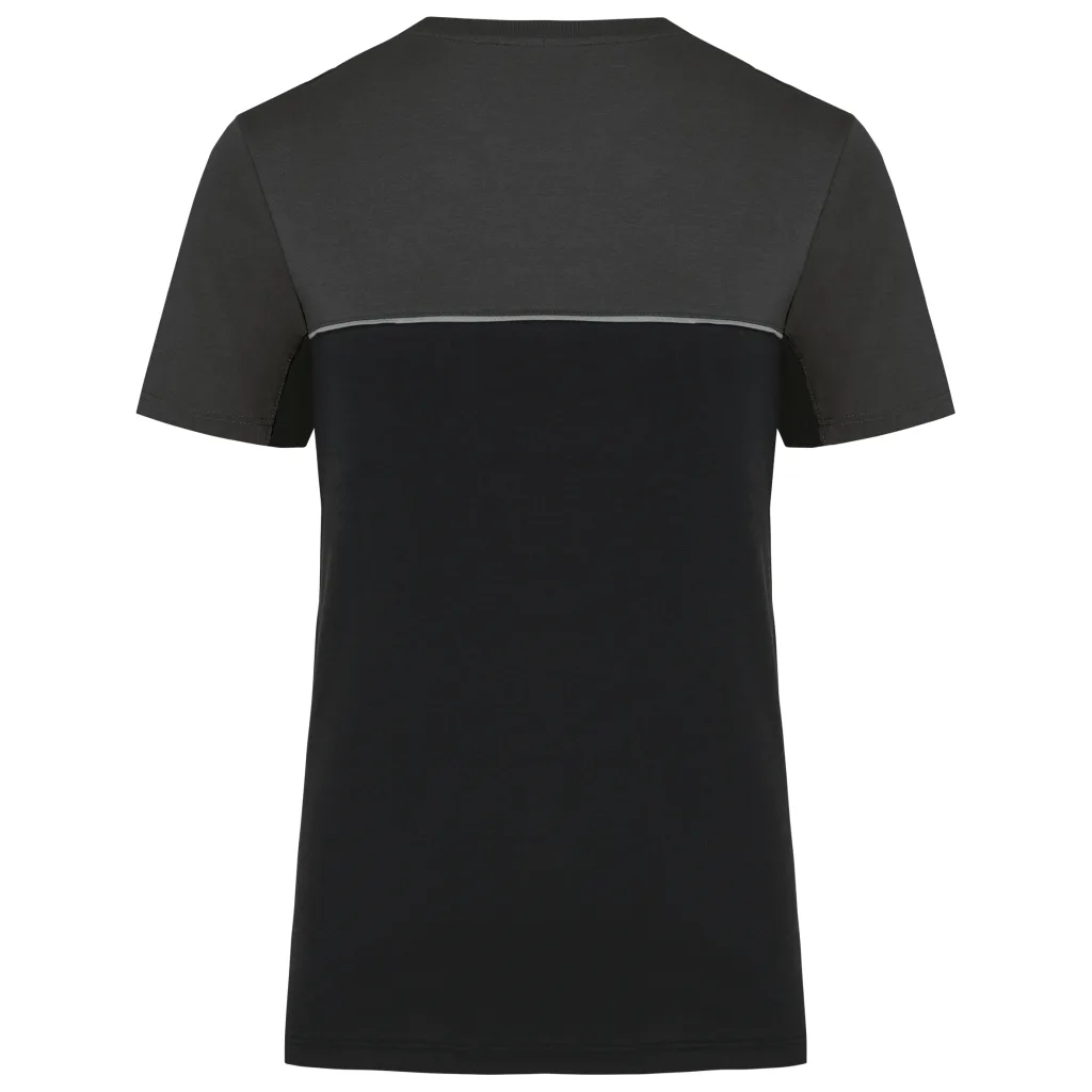 T-shirt bicolore recyclé personnalisé, écoresponsable (WK304), Black / Dark Grey, photo 5