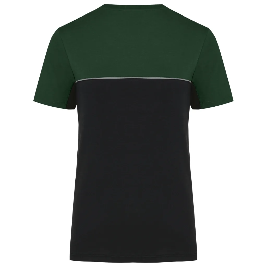 T-shirt bicolore recyclé personnalisé, écoresponsable (WK304), Black / Forest Green, photo 7