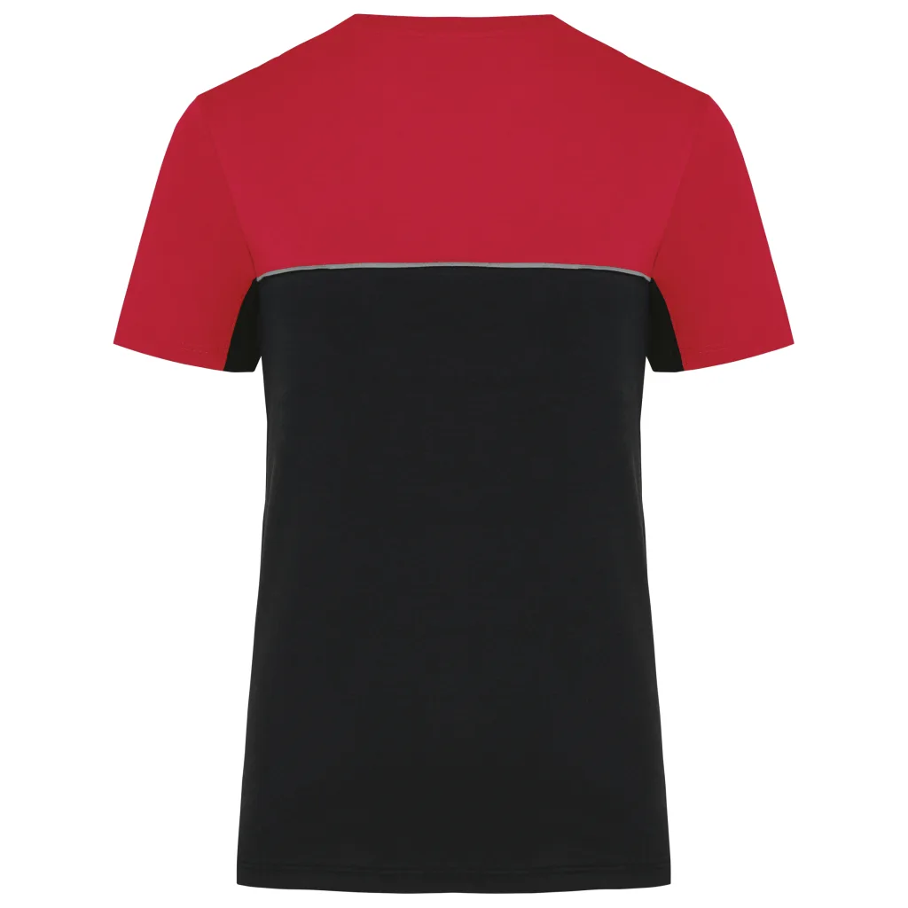T-shirt bicolore recyclé personnalisé, écoresponsable (WK304), Black / Red, photo 11