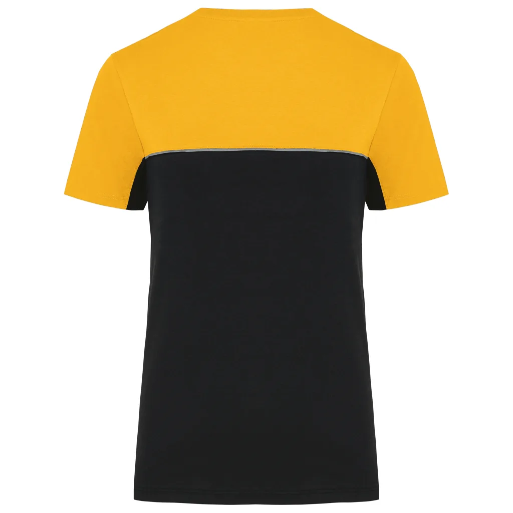 T-shirt bicolore recyclé personnalisé, écoresponsable (WK304), Black / Yellow, photo 13