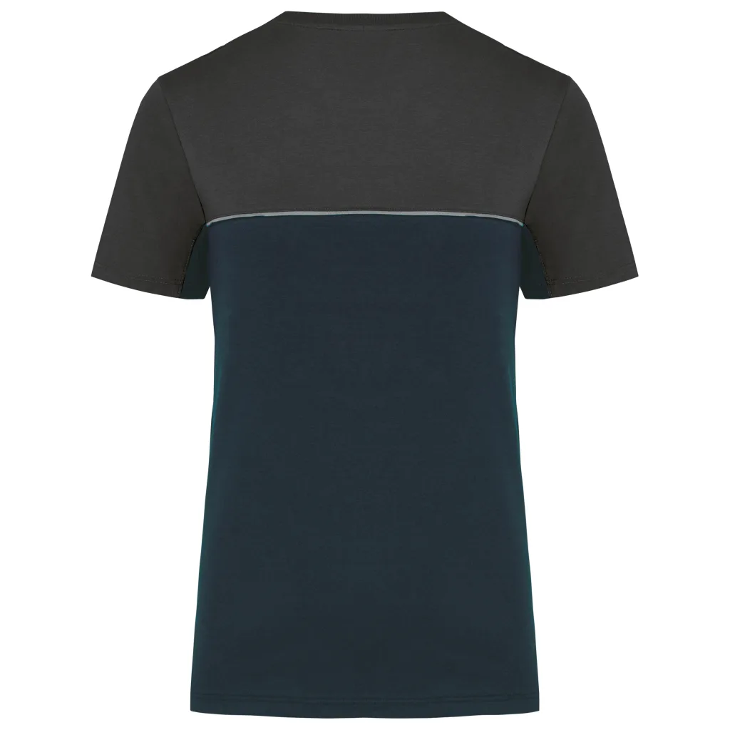 T-shirt bicolore recyclé personnalisé, écoresponsable (WK304), Navy / Dark Grey, photo 15