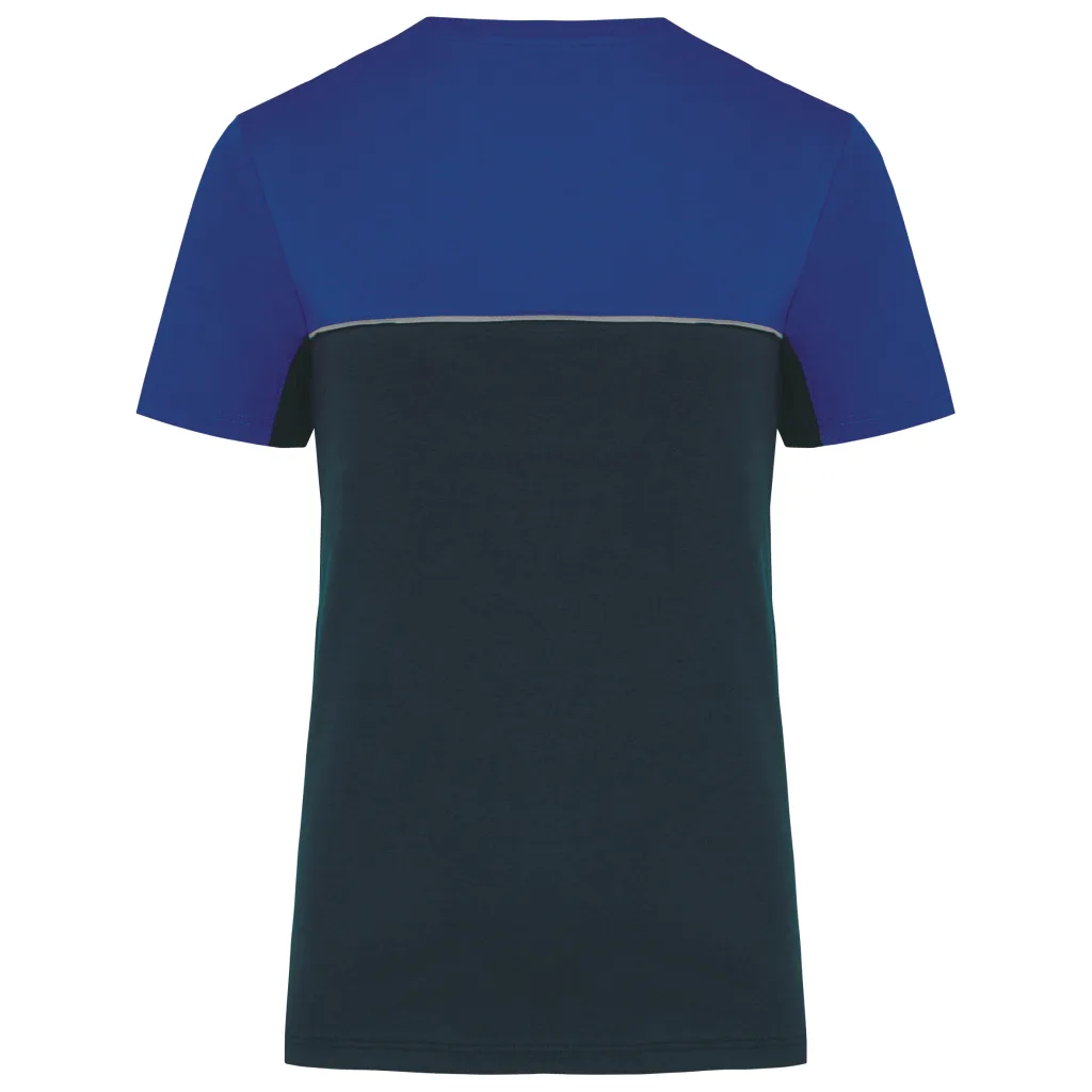 T-shirt bicolore recyclé personnalisé, écoresponsable (WK304), Navy / Royal Blue, photo 17