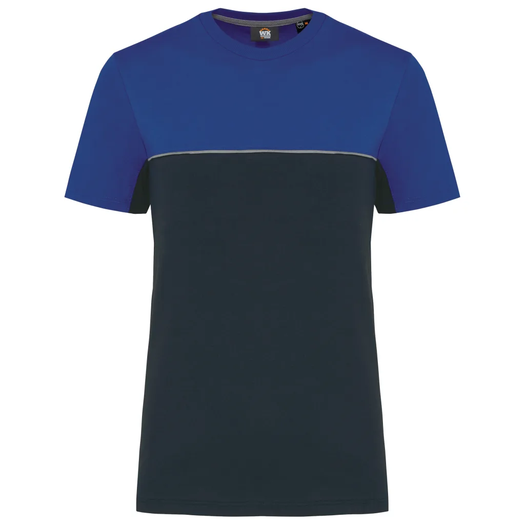 T-shirt bicolore recyclé personnalisé, écoresponsable (WK304), Navy / Royal Blue, photo 16
