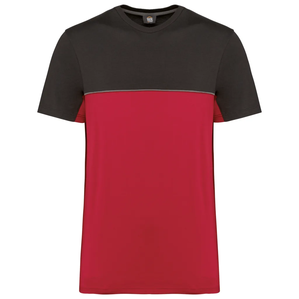 T-shirt bicolore recyclé personnalisé, écoresponsable (WK304), Red / Dark Grey, photo 18